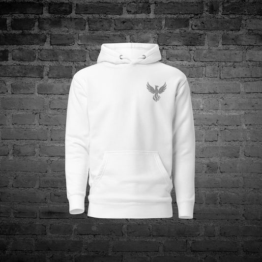 Honoring Lives Hoodie front view with tribute text design.