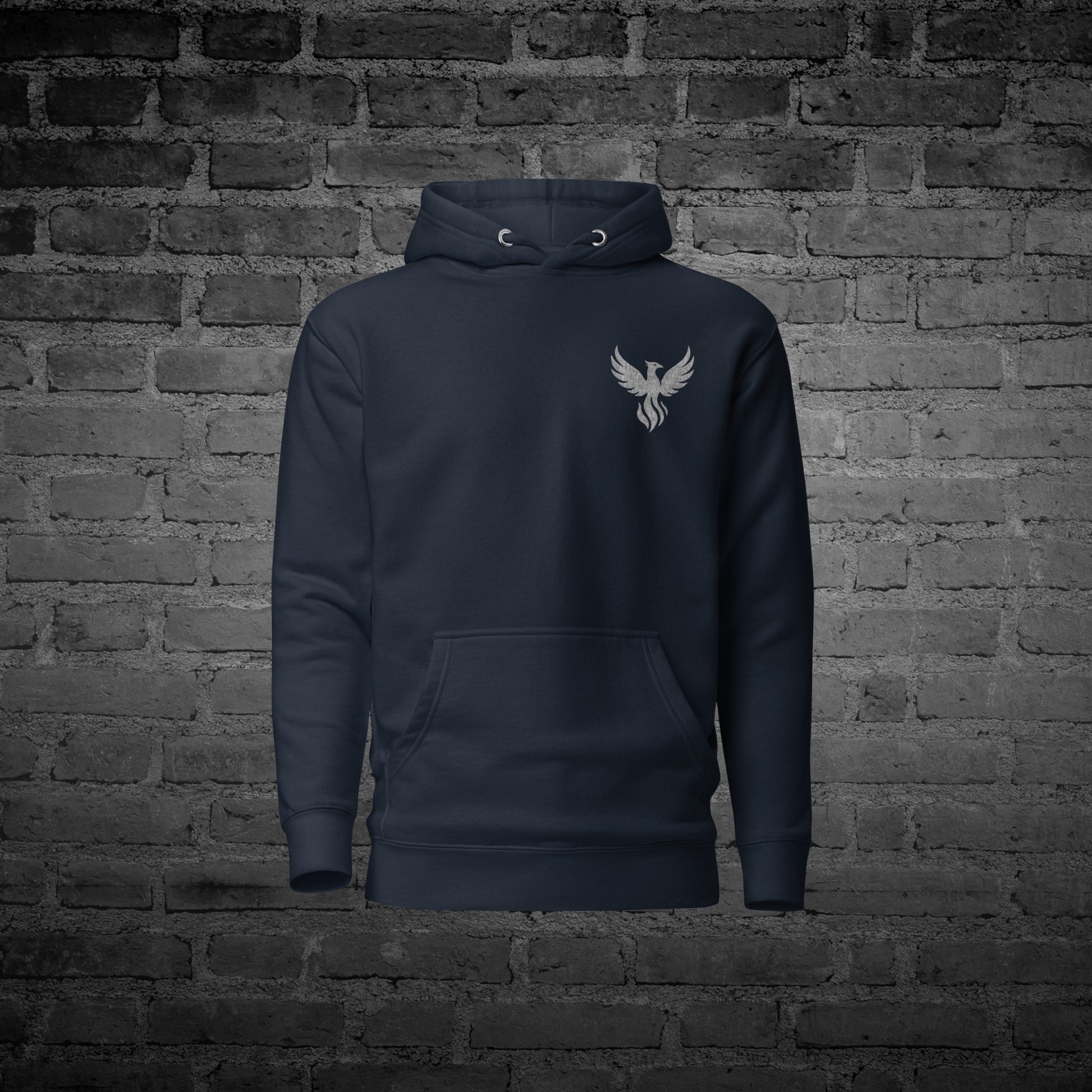 Navy Addiction Almost Killed Me Hoodie front view with recovery truth text design.