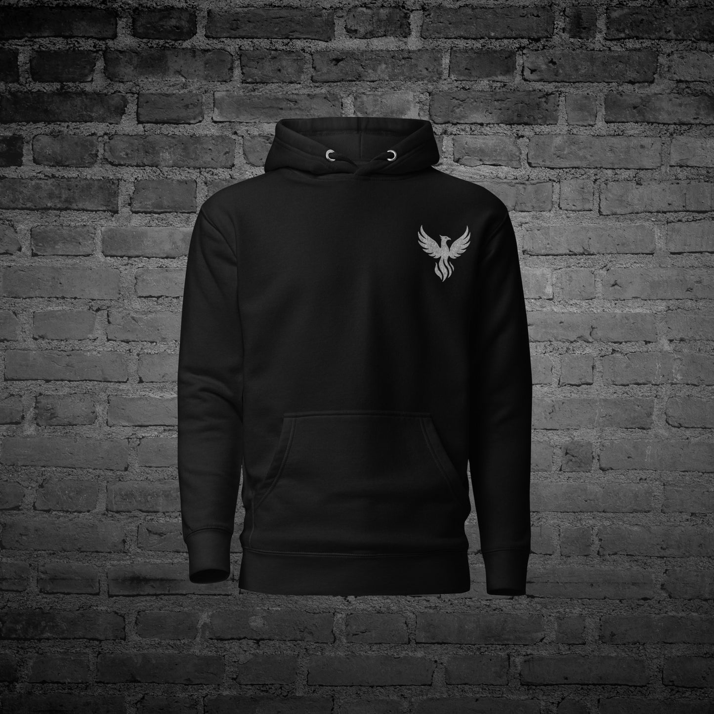 Black Our Generation Hoodie front view with awareness text design.

