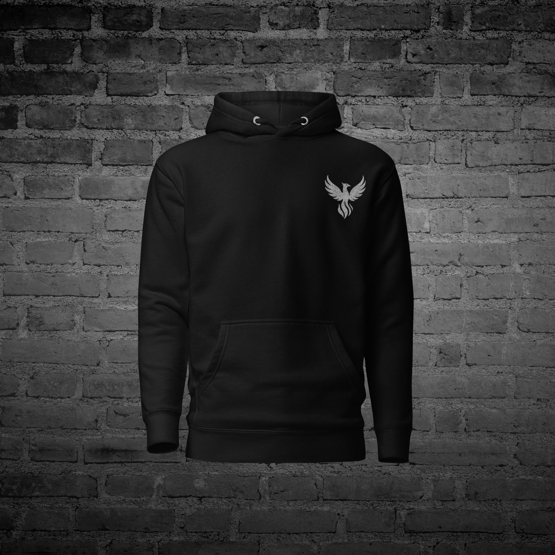 Black Our Generation Hoodie front view with awareness text design.

